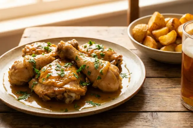 pollo a la cerveza