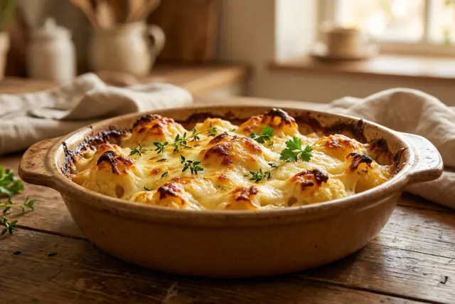 coliflor gratinada