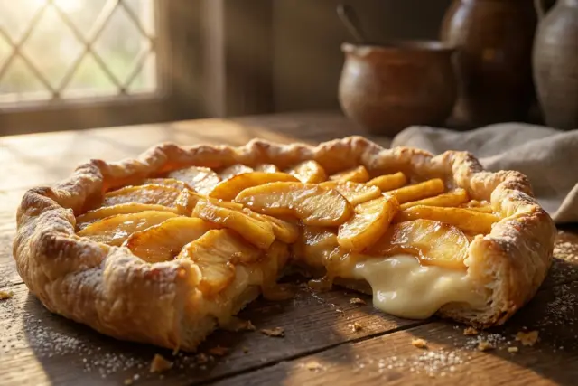 tarta de manzana con crema pastelera
