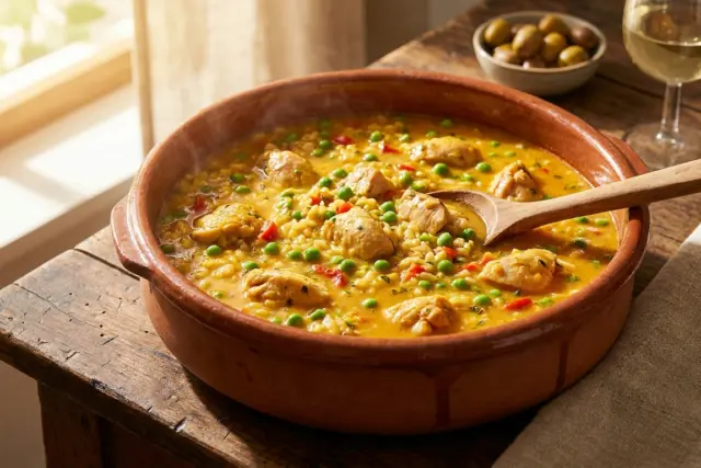 arroz meloso con pollo