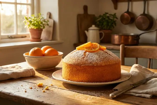 bizcocho de naranja esponjoso
