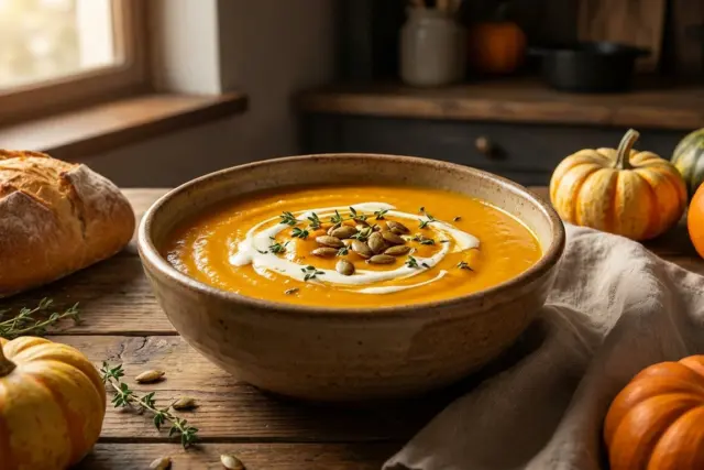 crema calabaza y zanahoria