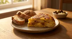tortilla de patatas con cebolla