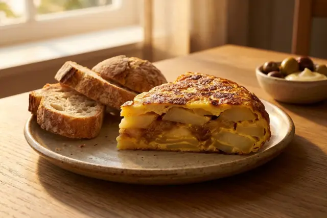 tortilla de patatas con cebolla
