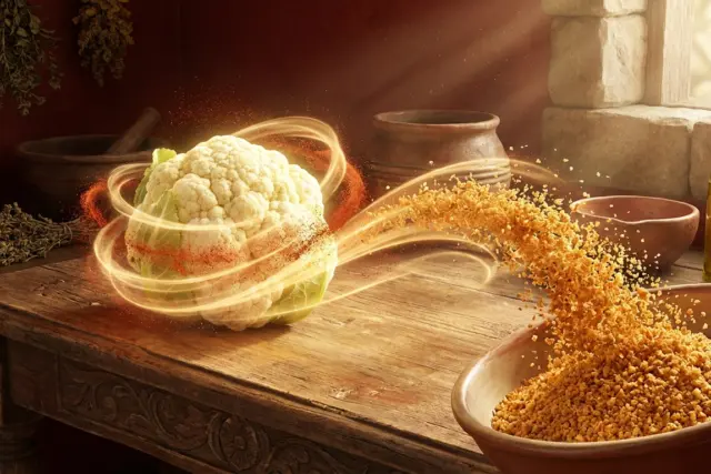 migas de coliflor