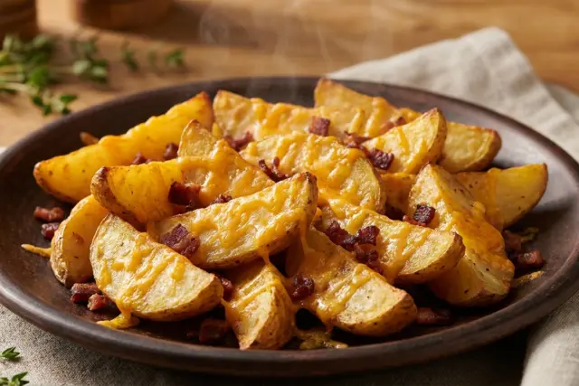 patatas con bacon y queso