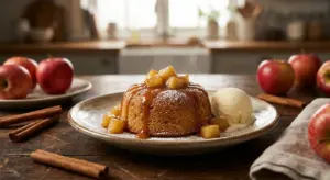 pudin de manzana