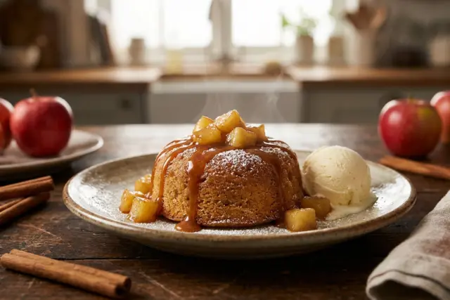 pudin de manzana